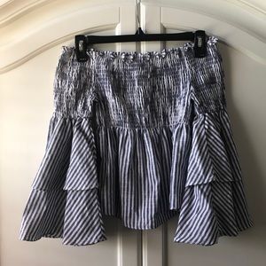 Off-Shoulder Statement Arm Ruffle Top